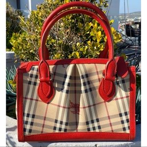 BURBERRY Haymarket Check Pilgrim Satchel